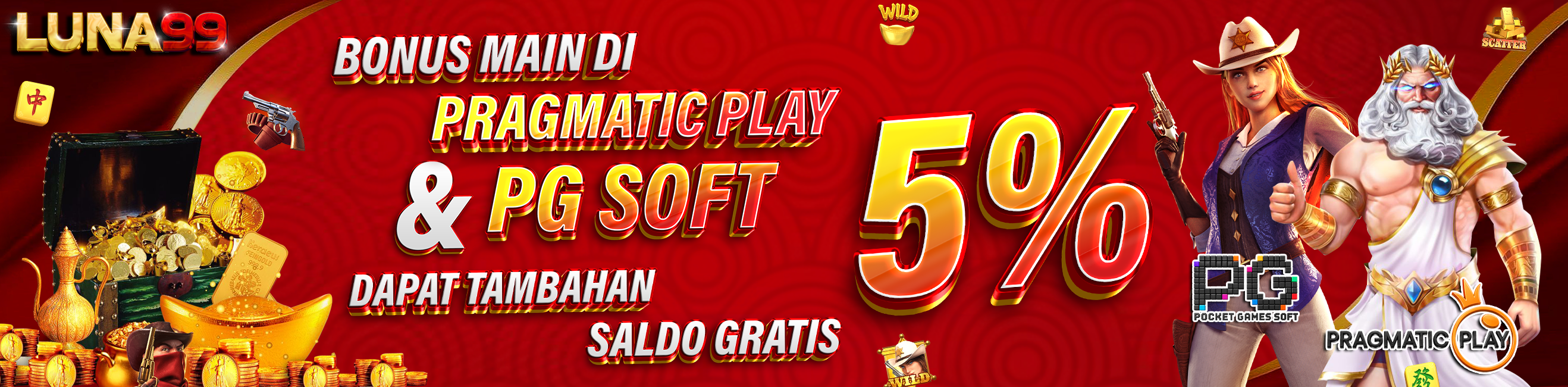 Bonus Pragmatic Play & PG SOFT 5%